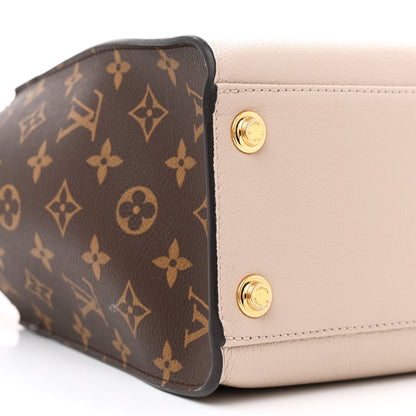 Louis Vuitton Calfskin Monogram On My Side MM Greige 8 of 11