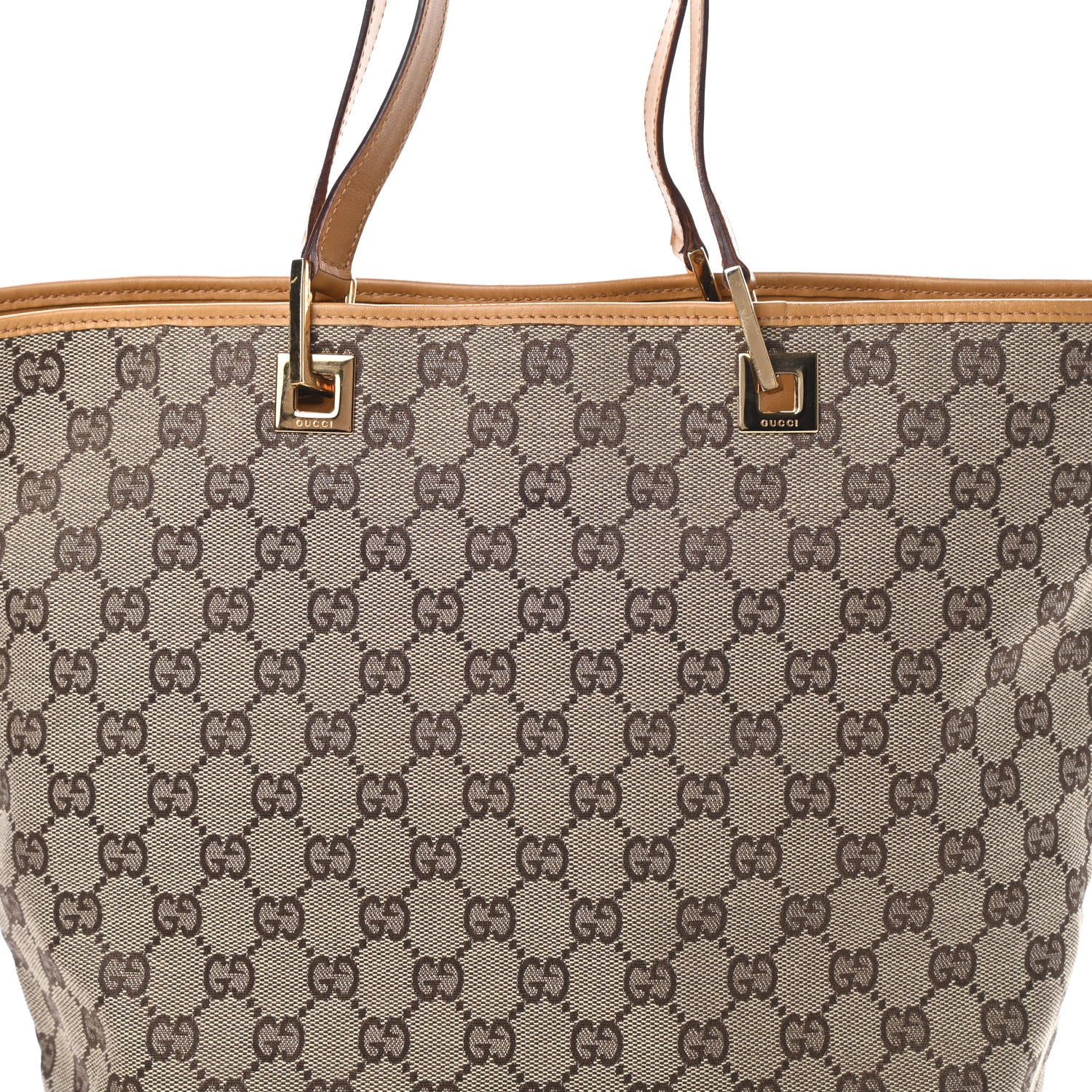Gucci Monogram Large Bucket Tote Brown 8 of 11