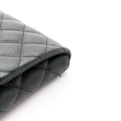 Chanel Caviar Quilted Flap Clutch Black 12 of 12