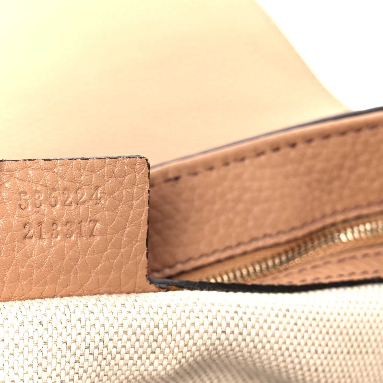 Gucci Pebbled Calfskin Medium Soho Flap Crossbody Camelia 7 of 11