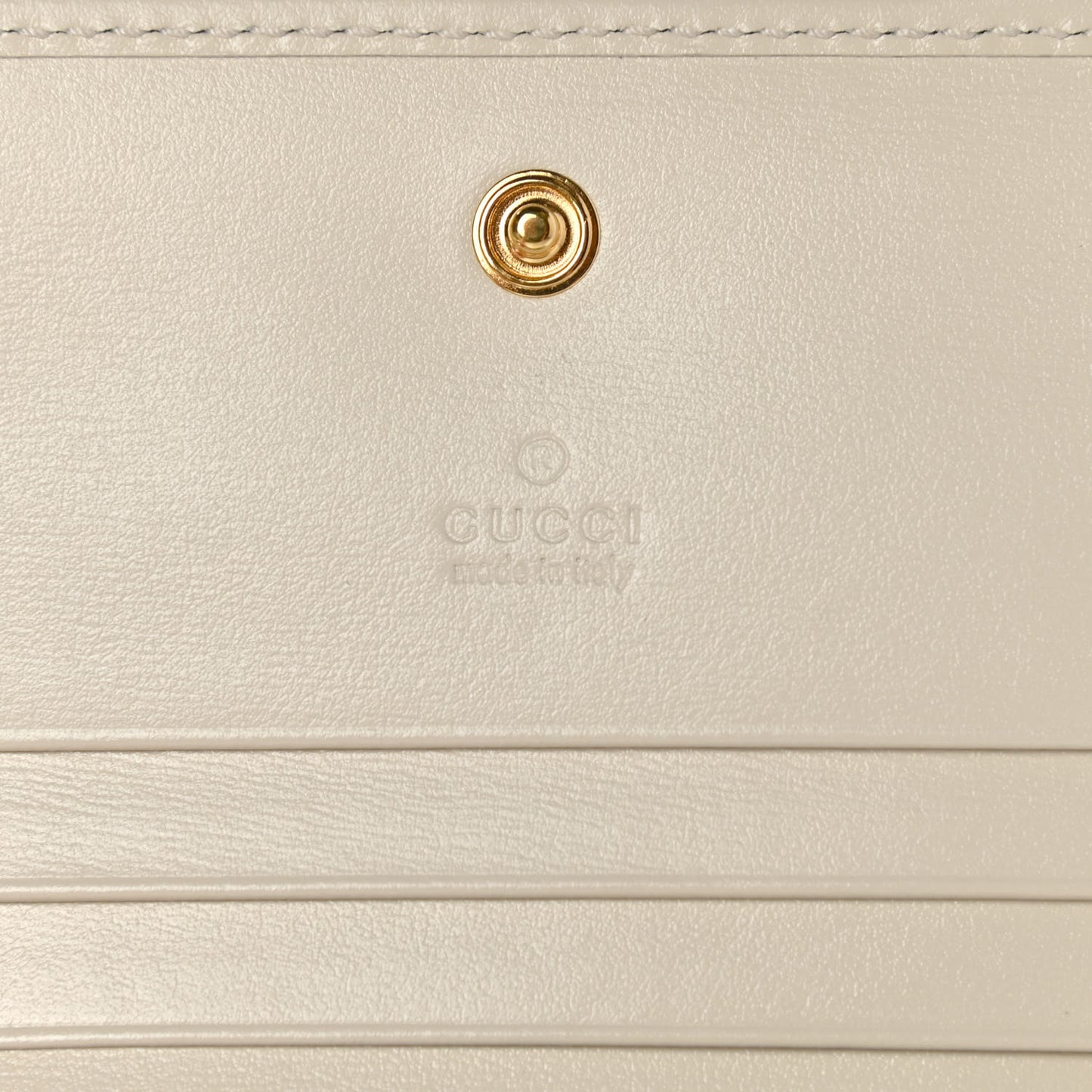 Boarded Plutone Calfskin Horsebit 1955 Card Case Wallet Mystic White