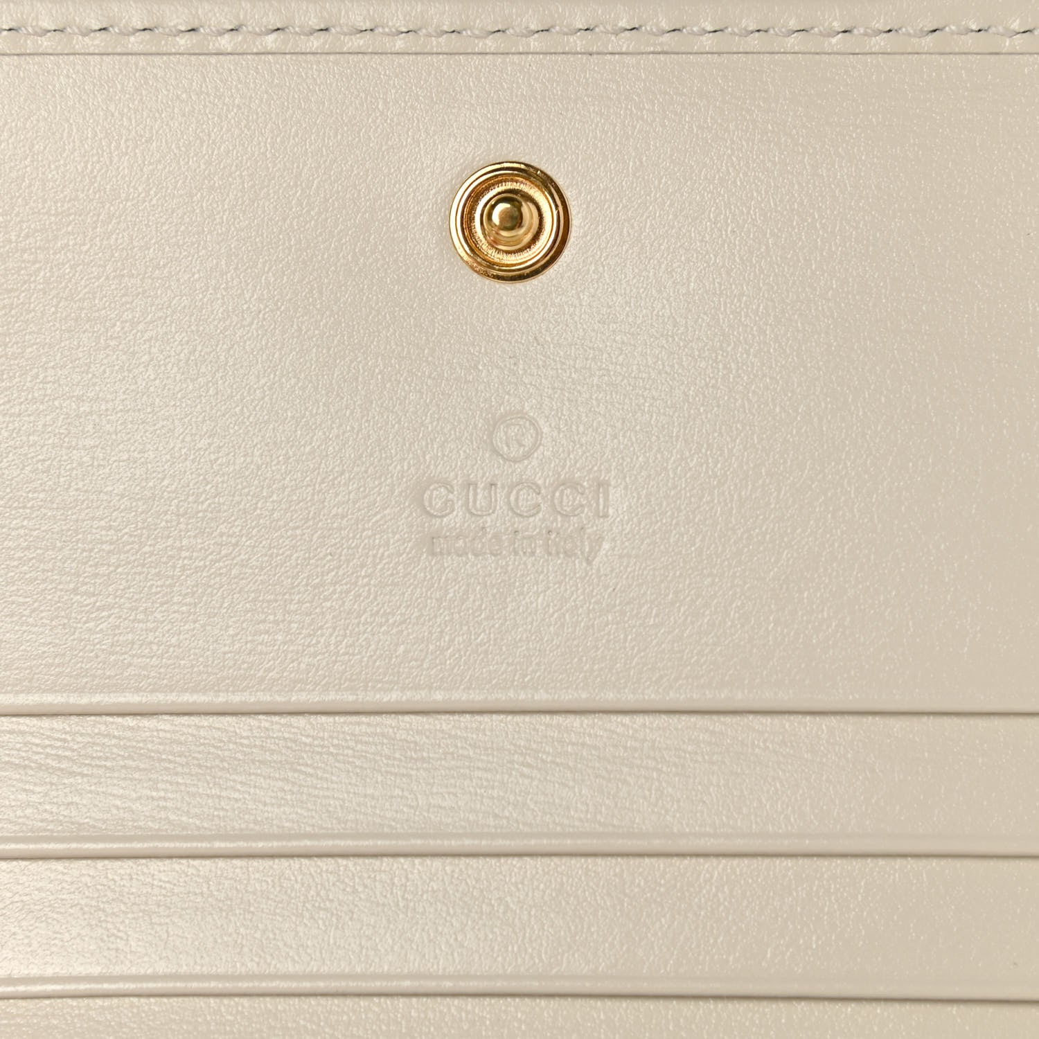 Gucci Boarded Plutone Calfskin Horsebit 1955 Card Case Wallet Mystic White 6 of 9