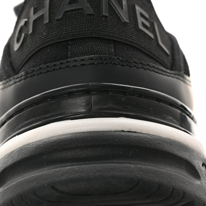 Chanel Velvet Calfskin Mixed Fibers CC Sneakers 38.5 Black 13 of 13