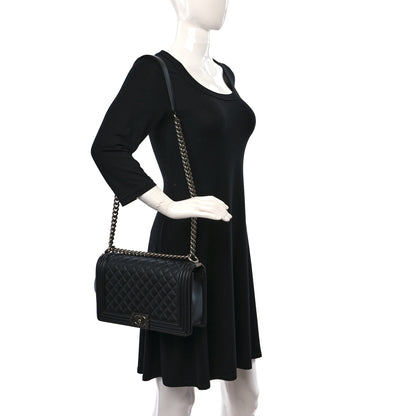 Chanel Calfskin Quilted New Medium Boy Flap Black 2 of 8