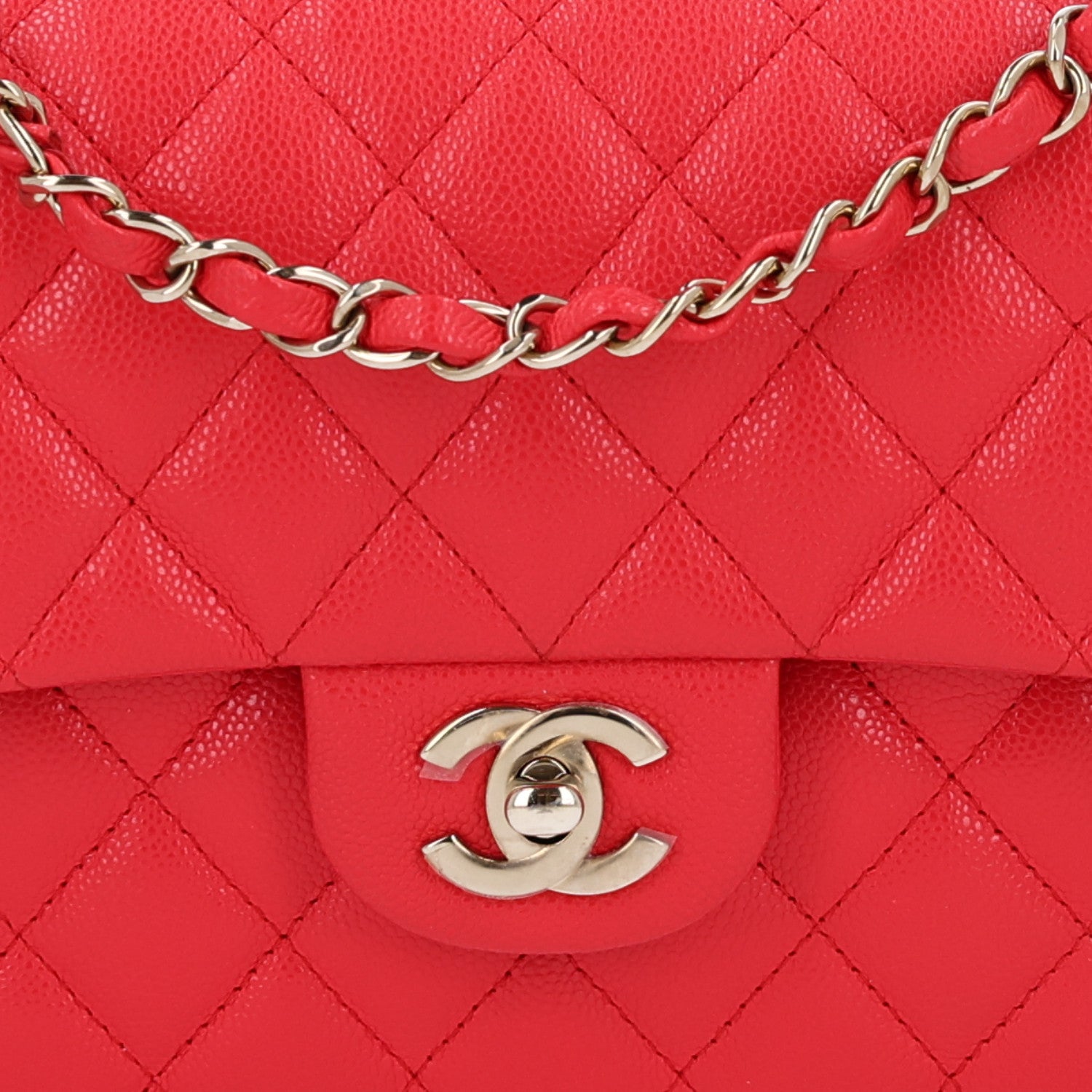 Chanel Caviar Quilted Small Double Flap Red 9 of 11