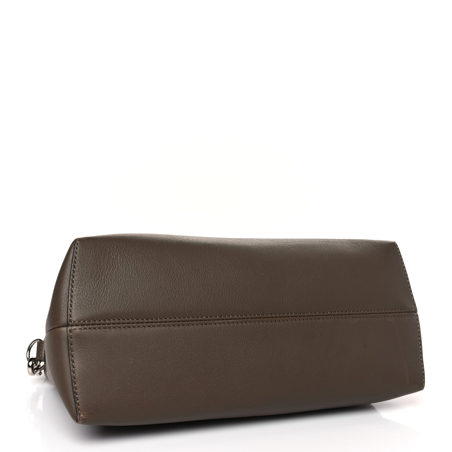 Fendi Vitello Dolce Bi-Color FF 1974 Embossed Medium By The Way Boston Bag Maya Black 4 of 9