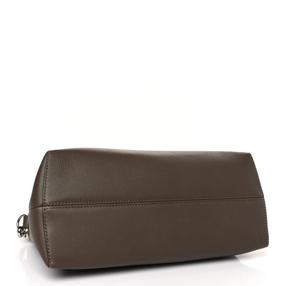 Fendi Vitello Dolce Bi-Color FF 1974 Embossed Medium By The Way Boston Bag Maya Black 4 of 9