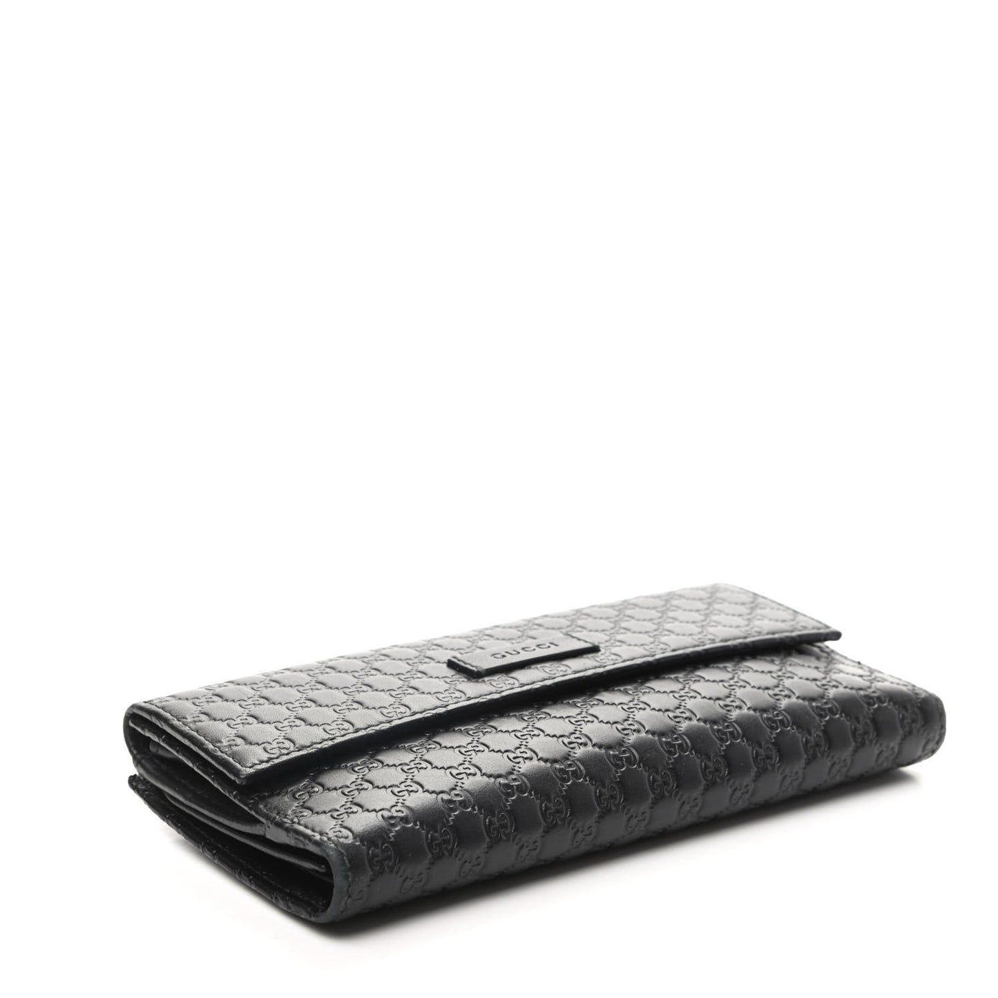 Microguccissima Continental Flap Wallet Black
