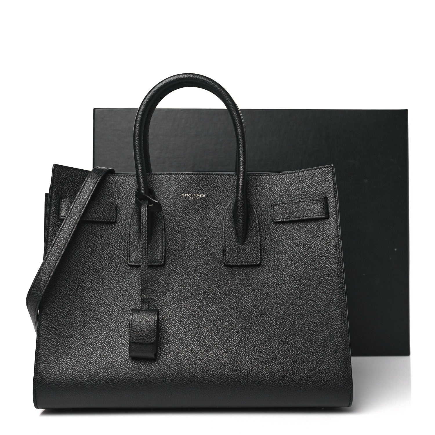 Saint Laurent Grained Calfskin Small Sac De Jour Black 11 of 11