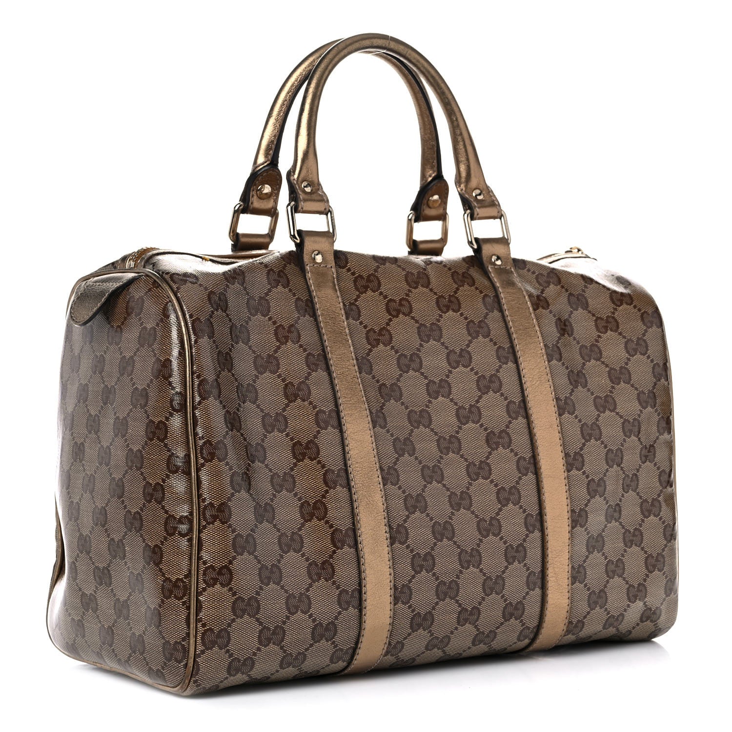 Gucci Crystal Monogram Medium Joy Boston Bronze 2 of 25