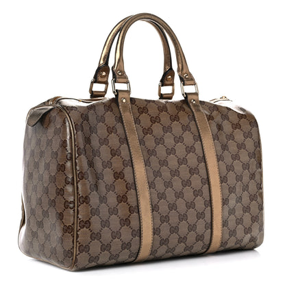 Gucci Crystal Monogram Medium Joy Boston Bronze 2 of 25