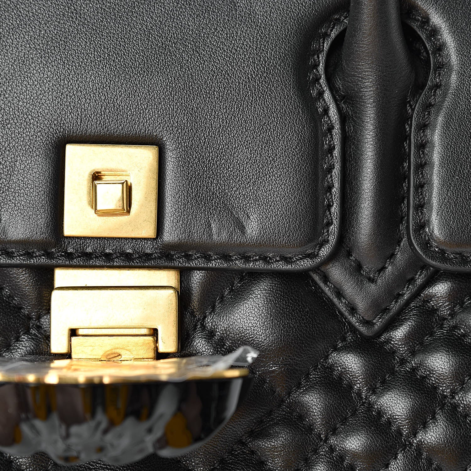 Versace Vitello Quilted Medium Palazzo Empire Bag Black 12 of 14