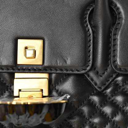 Versace Vitello Quilted Medium Palazzo Empire Bag Black 12 of 14