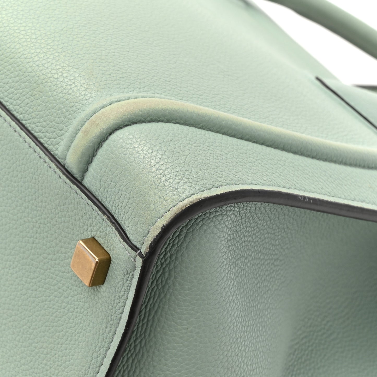 Grained Calfskin Medium Phantom Luggage Jade