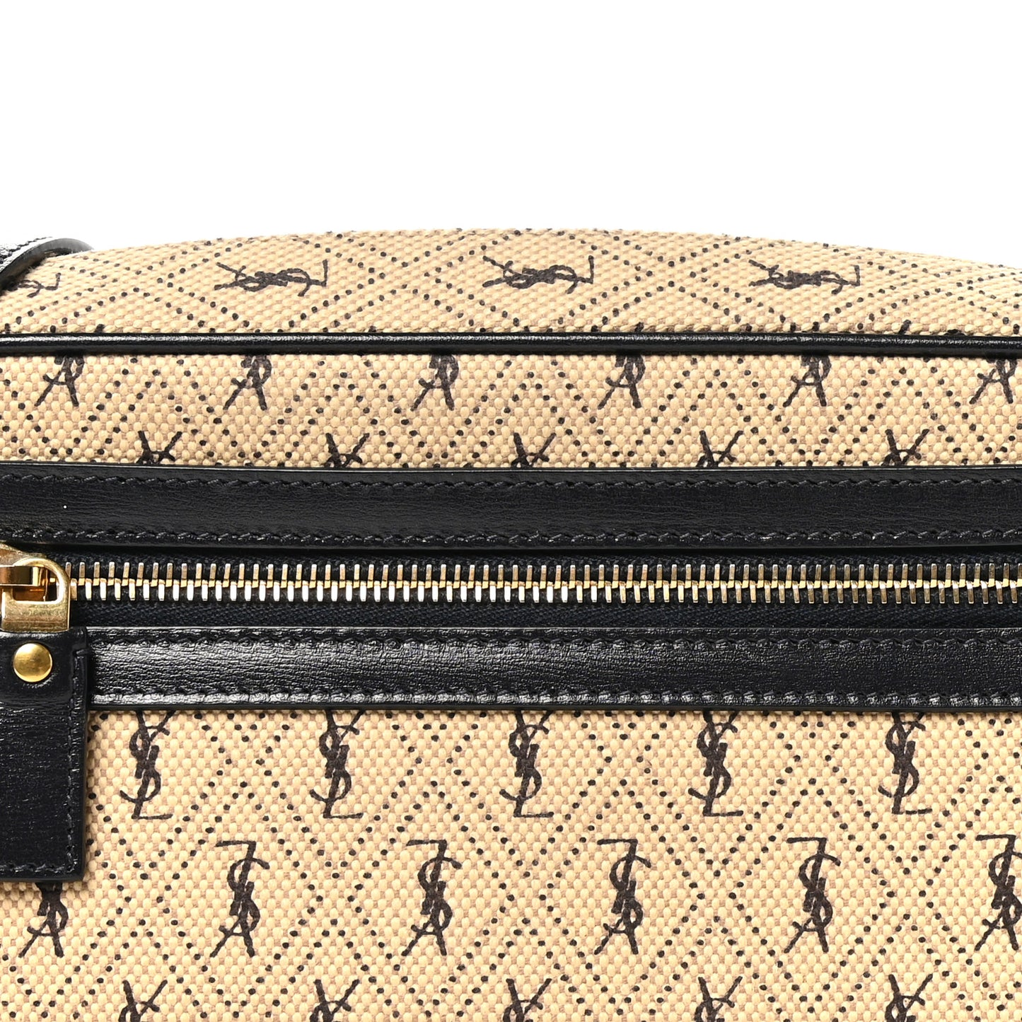 Canvas Monogram All Over Camera Bag Beige