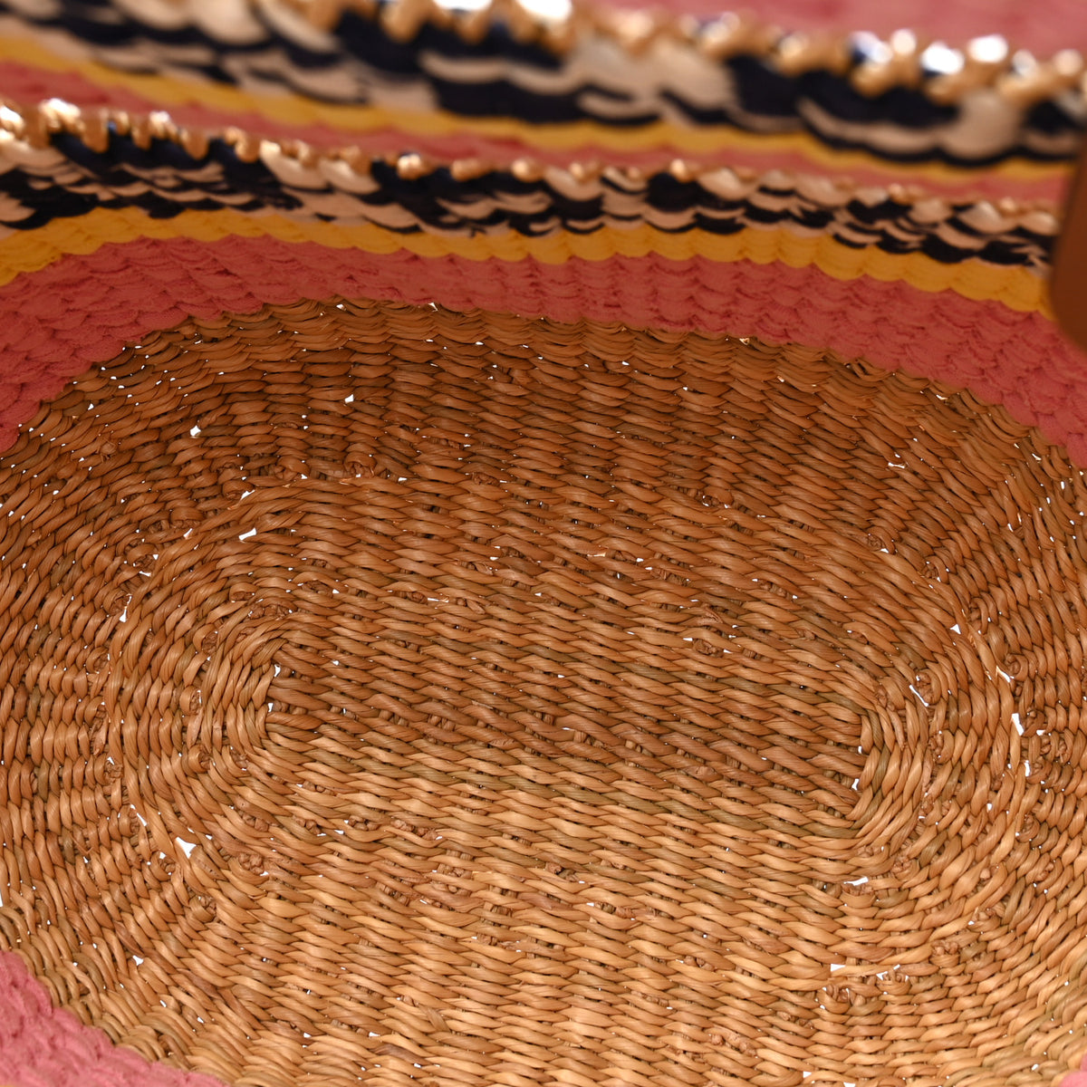 Loewe Raffia Anagram Paulas Ibiza Small Basket Tote Bag Natural Pink Tulip 5 of 12