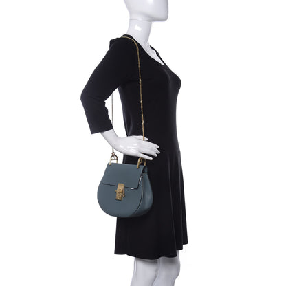 Chloe Grained Lambskin Drew Shoulder Bag Cloudy Blue 2 of 10