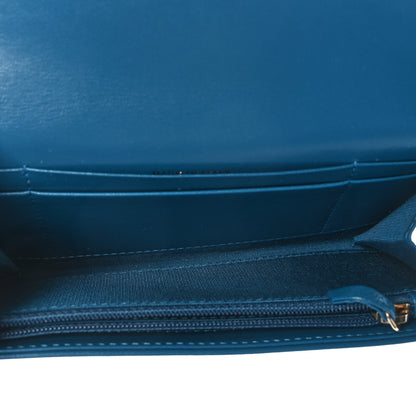 Chanel Lambskin Quilted Chanel 19 Flap Wallet Blue 5 of 8