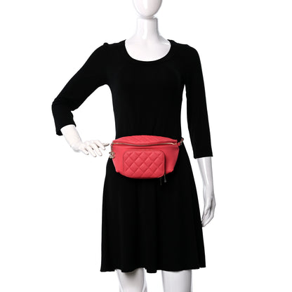 Chanel Caviar Quilted Business Affinity Waist Belt Bag Pink 2 of 9