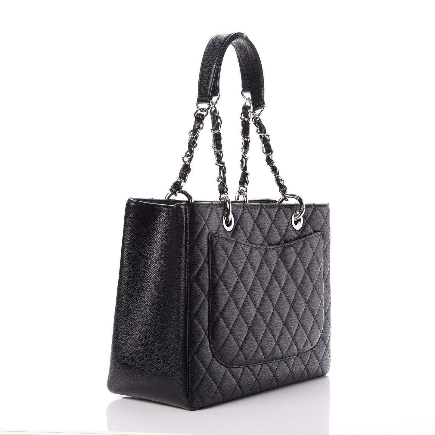 Caviar Quilted Grand Shopping Tote GST Black