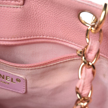 Chanel Caviar Quilted Petit Shopping Tote PST Pink 15 of 17