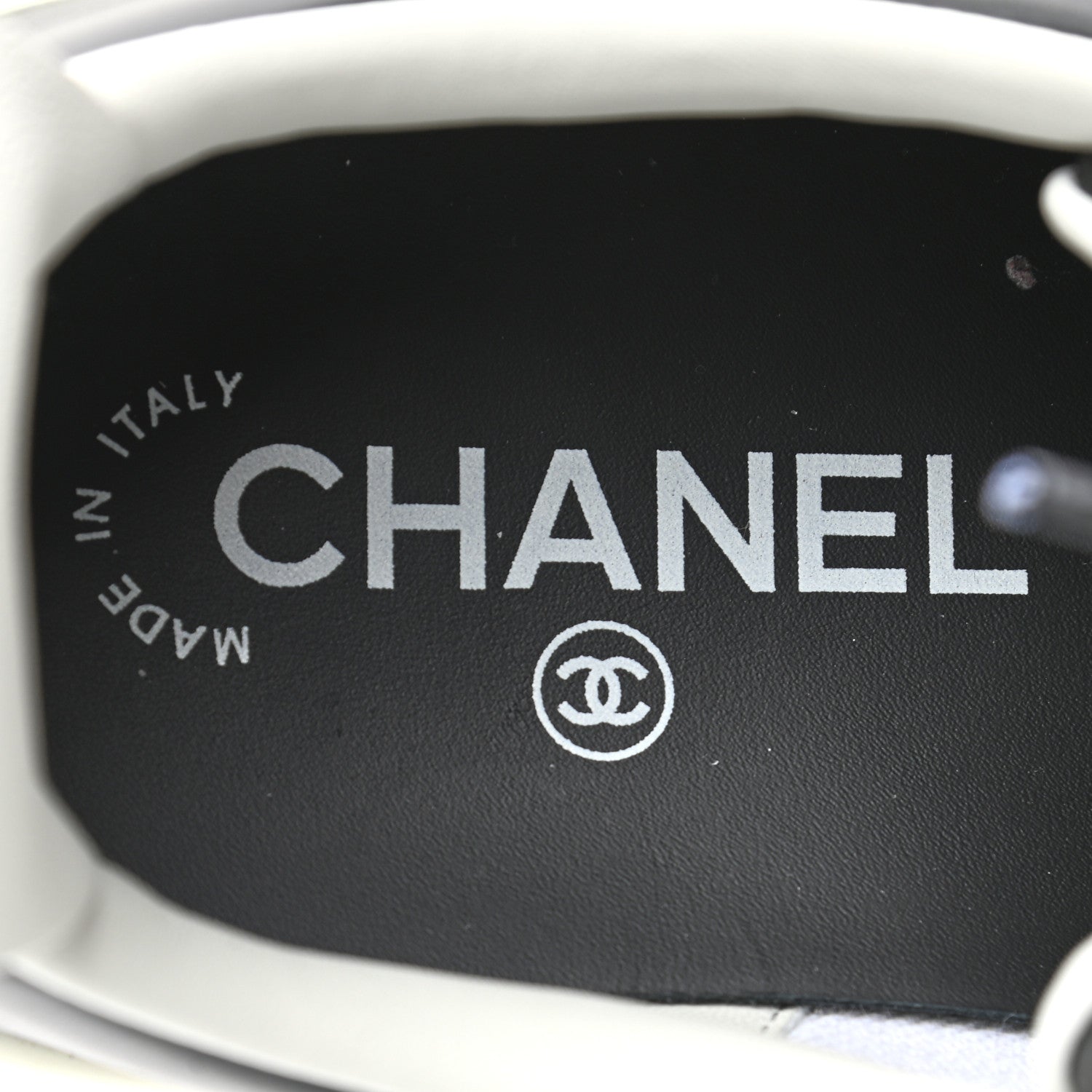 Chanel Calfskin CC Womens Sneakers 37 Black 7 of 9