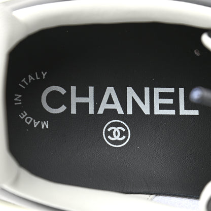 Chanel Calfskin CC Womens Sneakers 37 Black 7 of 9