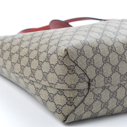 Gucci GG Supreme Monogram Medium Reversible Tote Beige Red 5 of 9