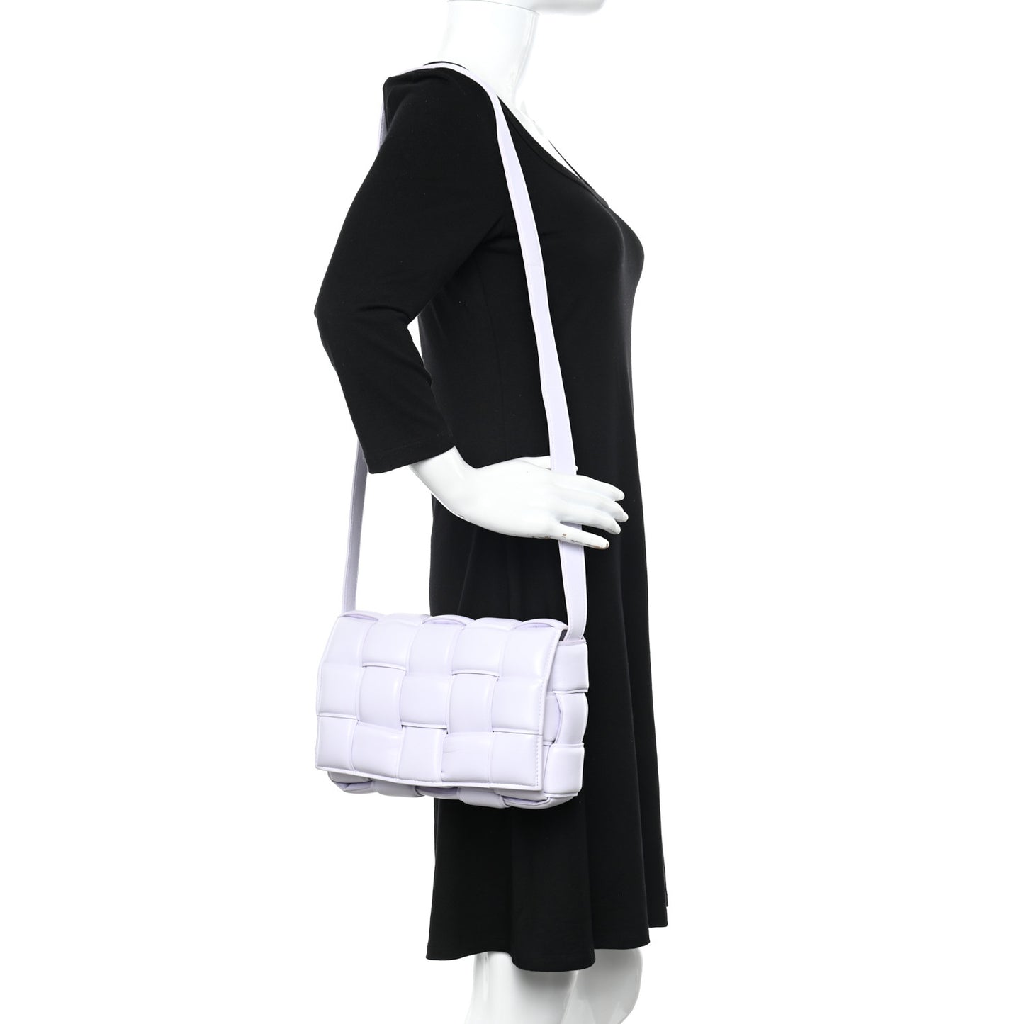 Nappa Maxi Intreccio Padded Cassette Crossbody Bag Mirth Washed