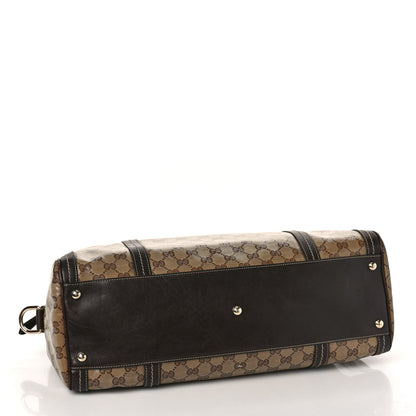 Gucci Crystal Monogram Large Duchessa Boston Dark Brown 4 of 9