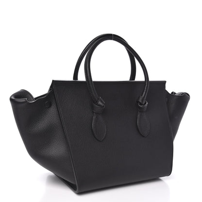 Celine Crisped Calfskin Small Tie Knot Tote Black 3 of 9