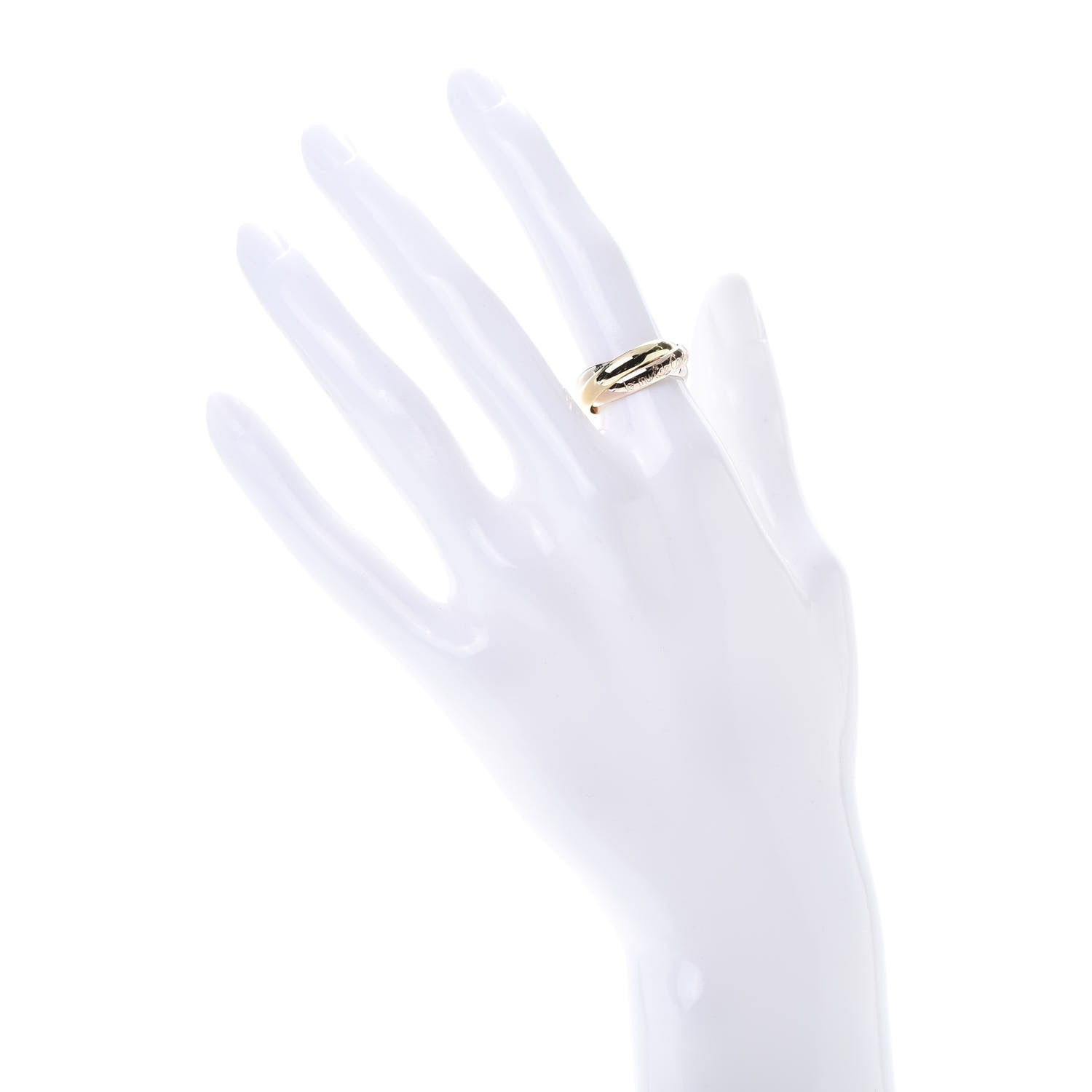 Cartier 18K Pink Yellow White Gold Classic Les Must De Trinity Ring 51 5.75 2 of 6