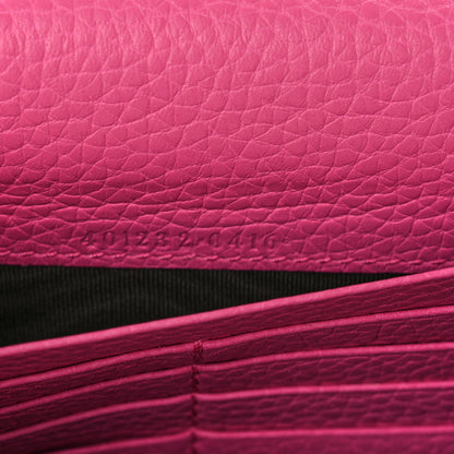 Gucci Cellarius Calfskin GG Marmont Chain Wallet Pink Tropical Flower 7 of 11