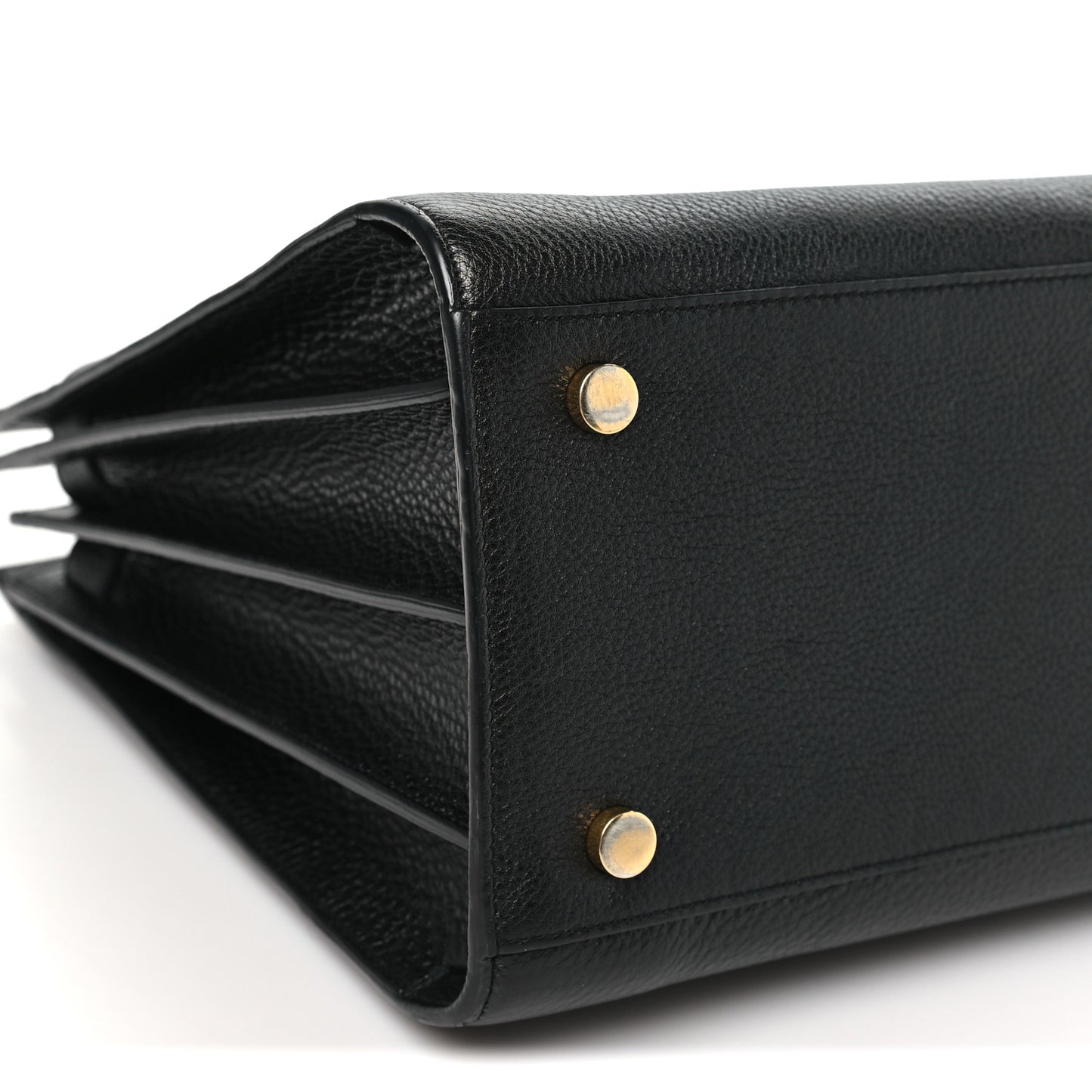 Grained Calfskin Small Sac De Jour Black