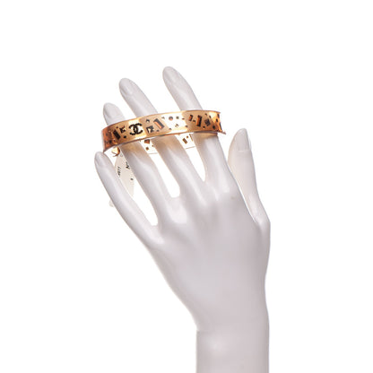 Chanel Resin Crystal CC Bangle Marron 2 of 3