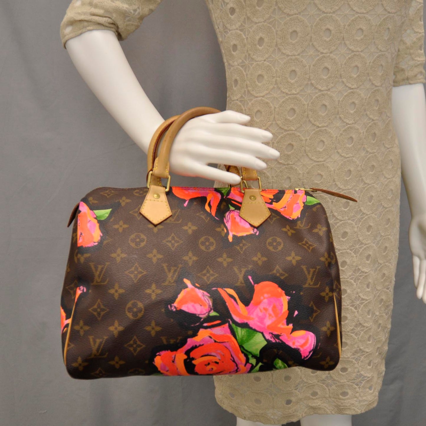 Monogram Roses Speedy 30