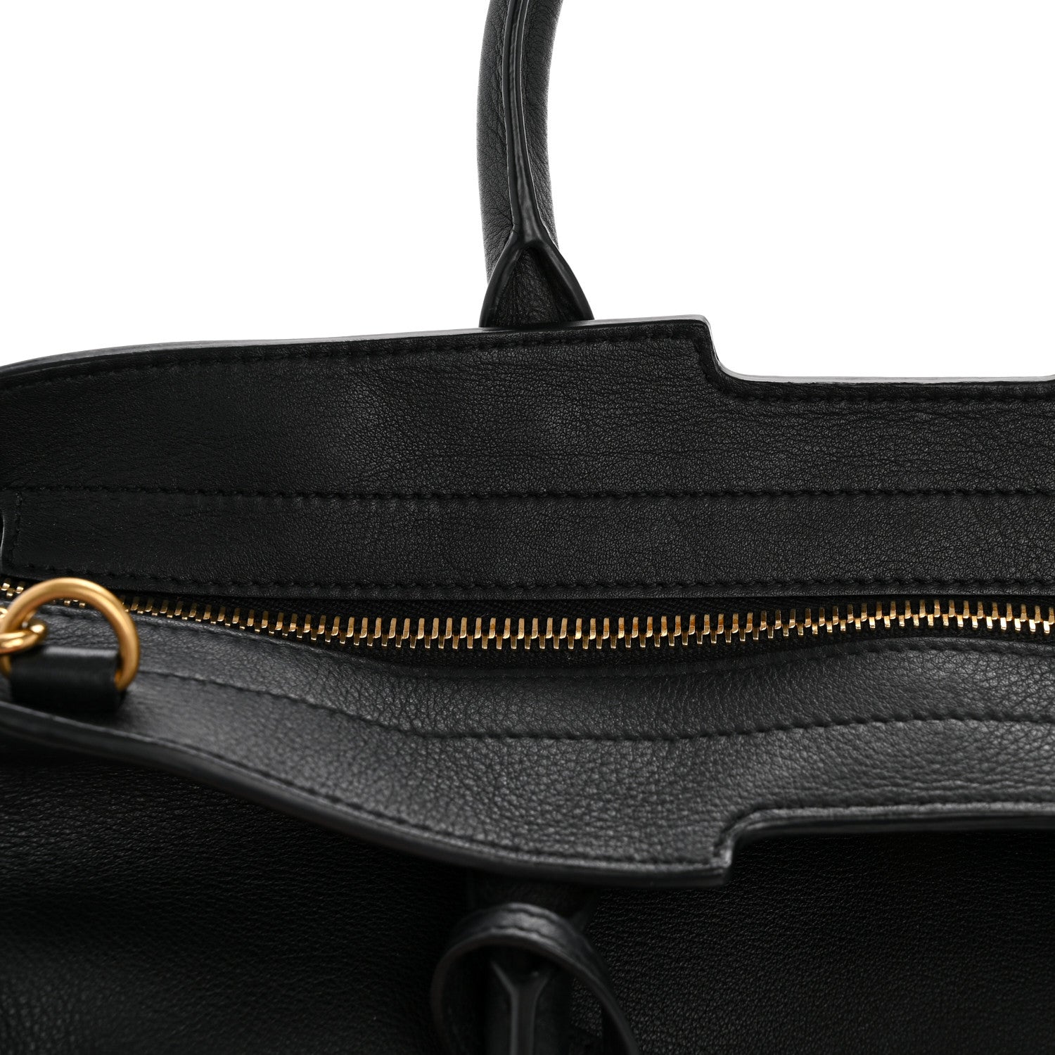 Saint Laurent Calfskin Suede Small Monogram Downtown Cabas Black 12 of 12