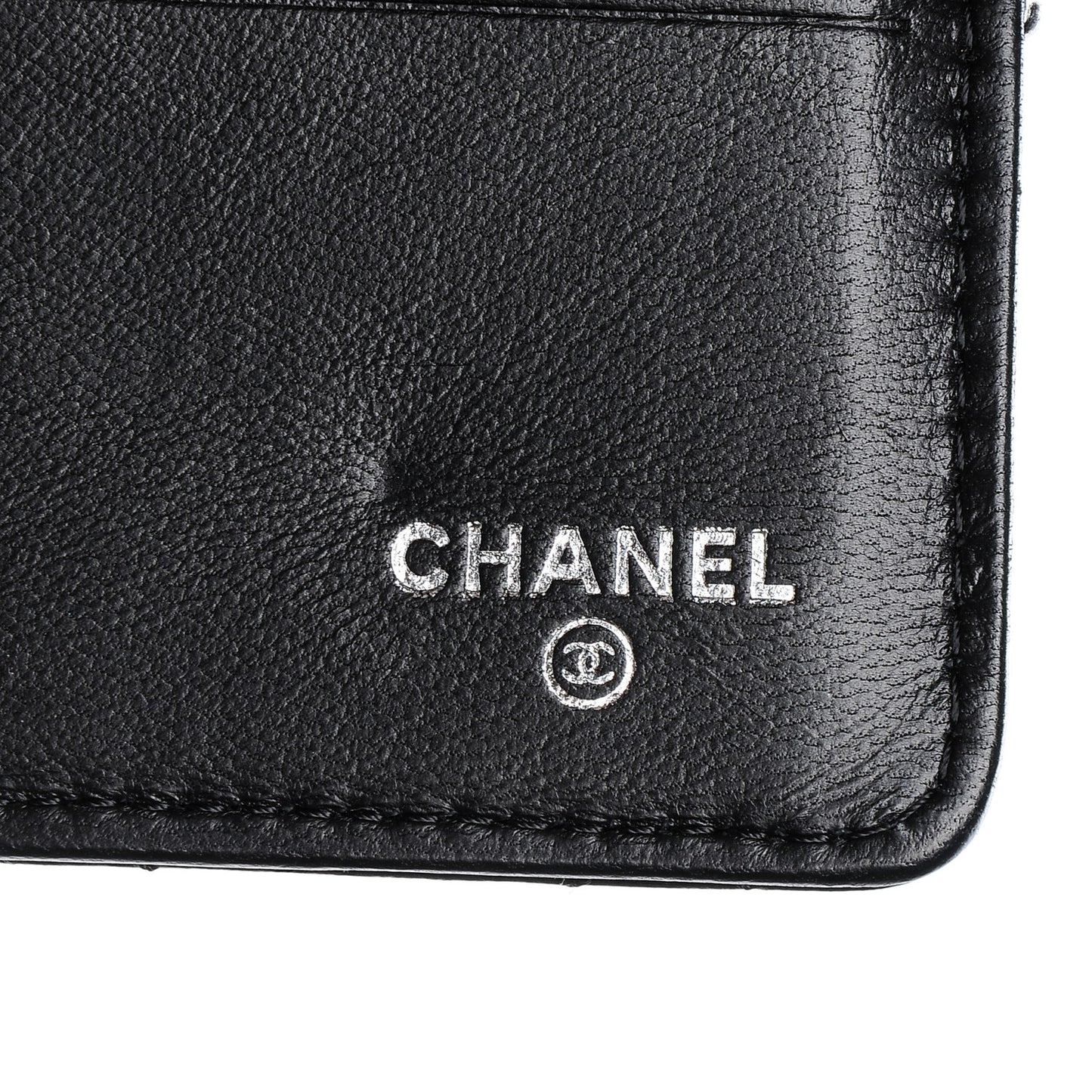 Lambskin Quilted Large Boy Flap Wallet Black