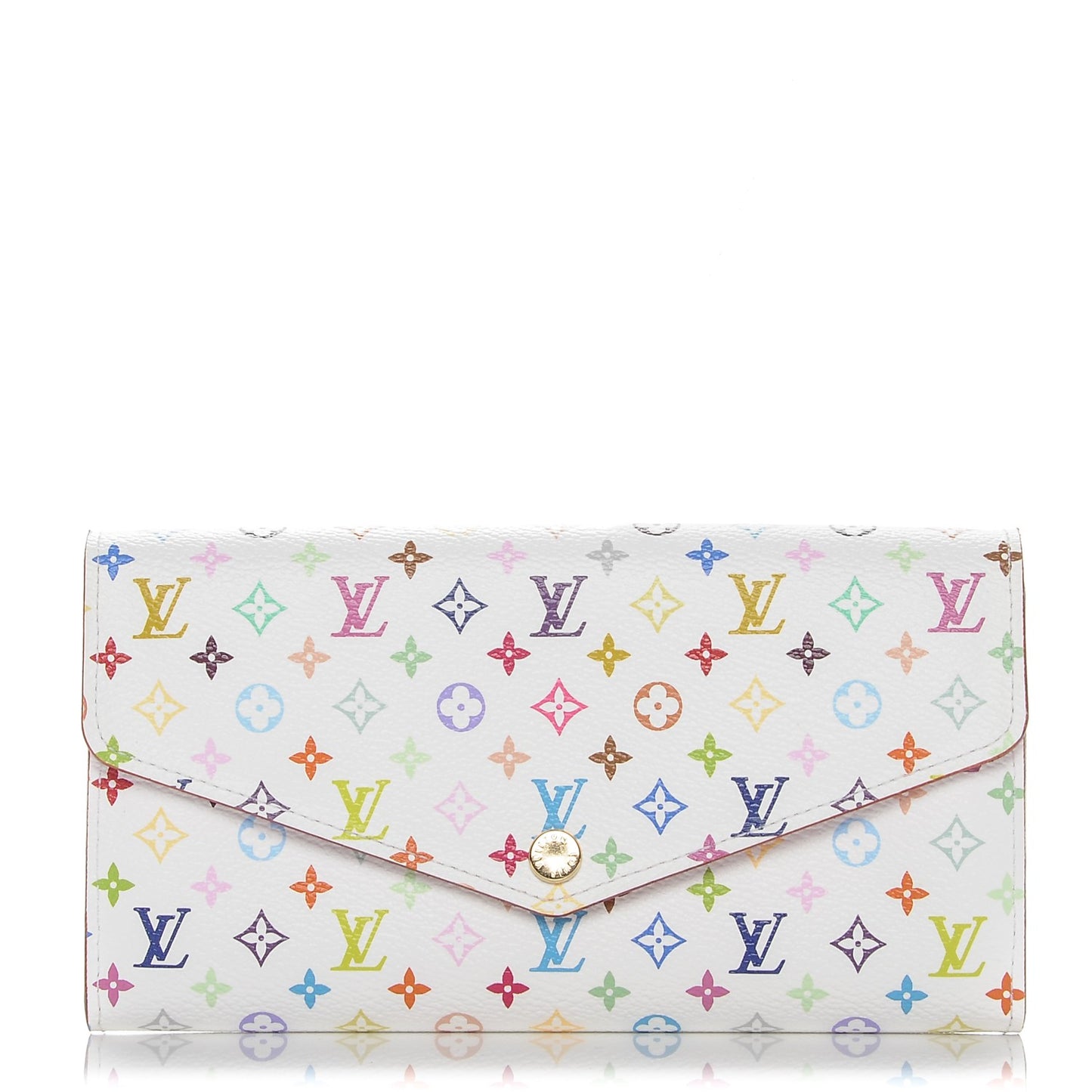 Monogram Multicolor Sarah Wallet NM White Litchi