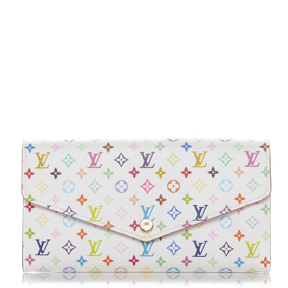 Louis Vuitton Monogram Multicolor Sarah Wallet NM White Litchi 1 of 6