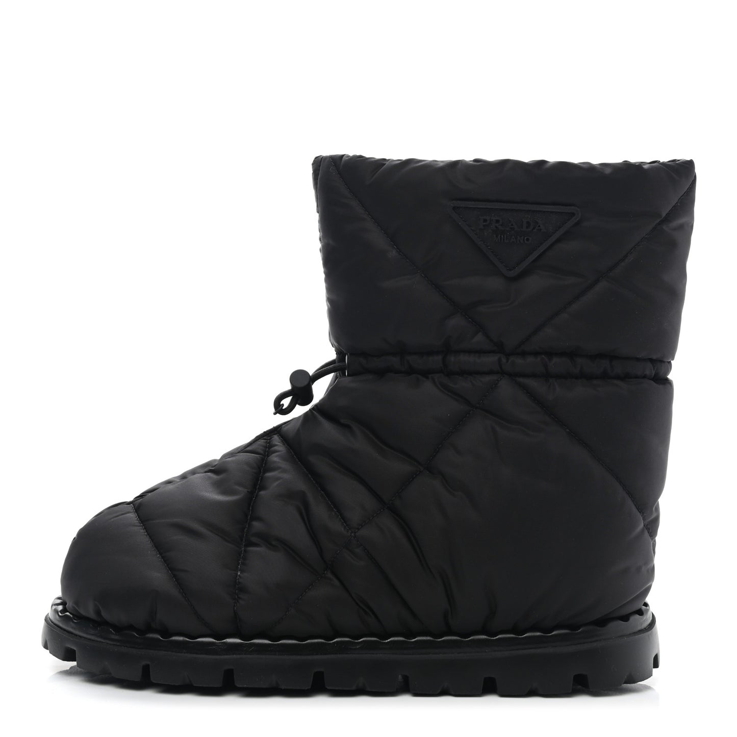 Re-Nylon Piuma Triangle Logo Padded Drawcord 20mm Snow Boots 38 Black