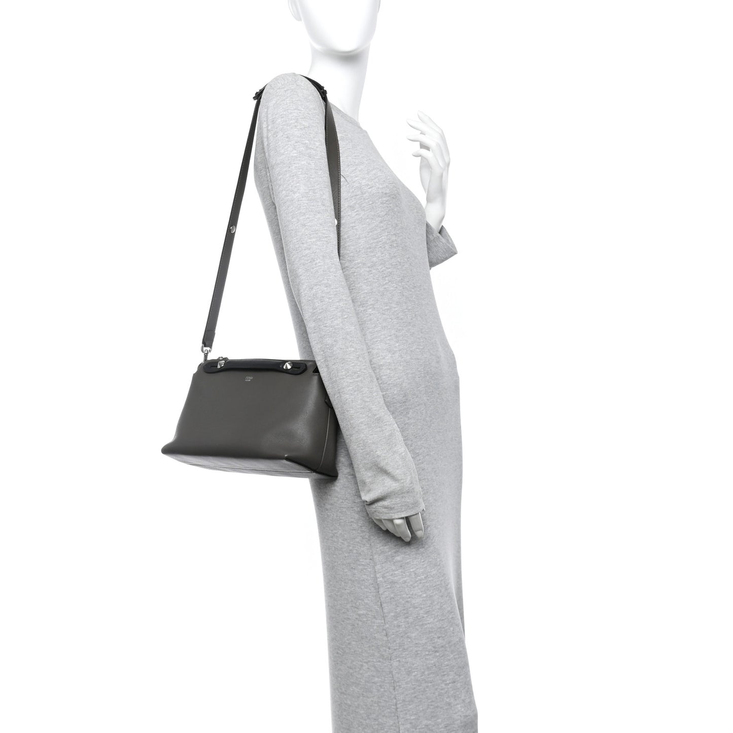 Vitello Dolce 4 Color Medium By The Way Boston Bag Carbone Grigio Polvere Multicolor