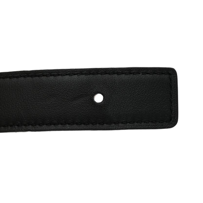 Hermes Swift Epsom 24mm H Torsade Belt 80 32 Black Orange 8 of 9