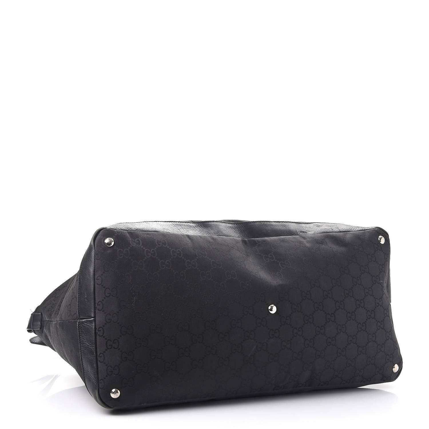 Gucci Nylon Monogram Travel Hobo Black 4 of 19