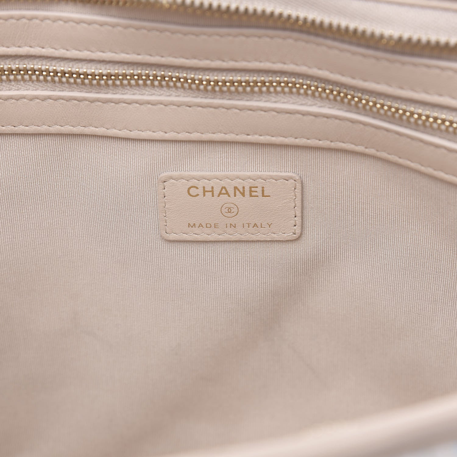 Chanel Tweed PVC Lambskin Wristlet Pouch Beige 6 of 11