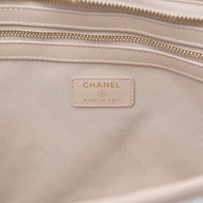 Chanel Tweed PVC Lambskin Wristlet Pouch Beige 6 of 11