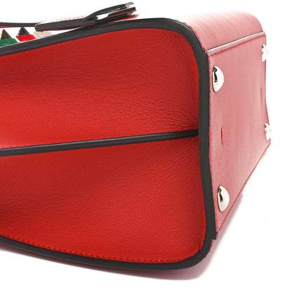 Fendi Vitello Dolce Plexiglass Flowerland Studded Mini 3Jours Tote Bloody Mary Multicolor 10 of 11