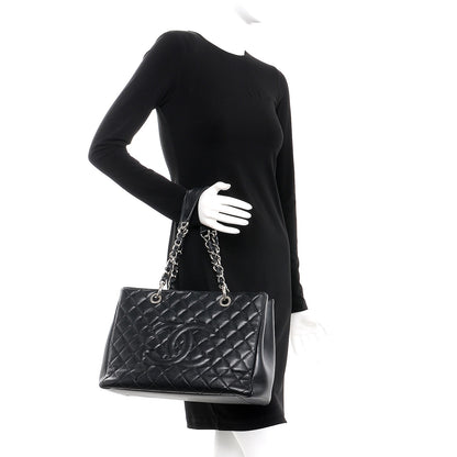 Chanel Caviar Quilted Grand Shopping Tote GST Black 2 of 14