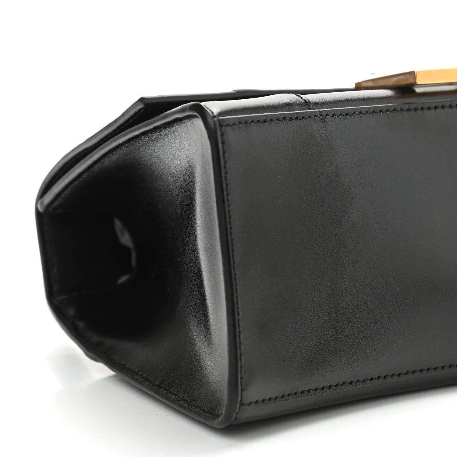 Balenciaga Shiny Box Calfskin Small Hourglass Top Handle Bag Black 8 of 9