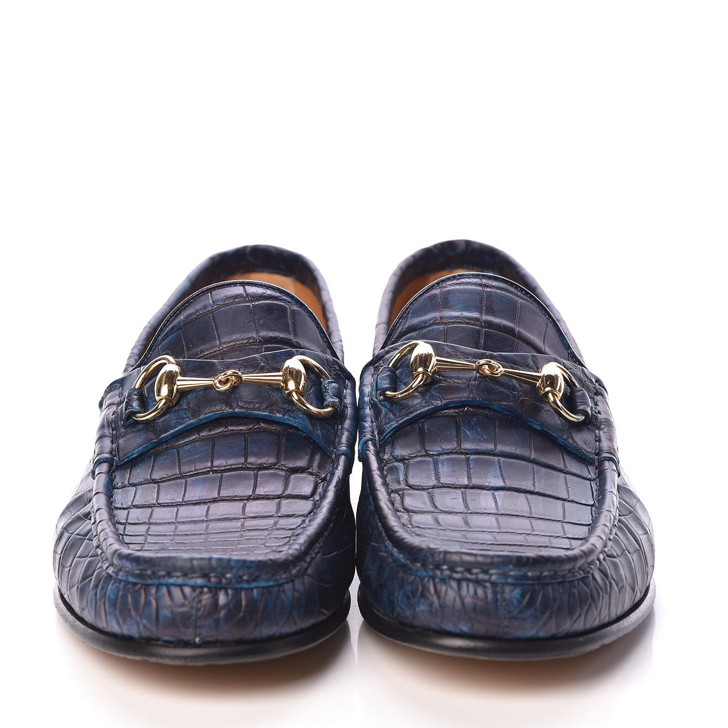 Crocodile Womens 1953 Horsebit Loafers 4.5 Blue